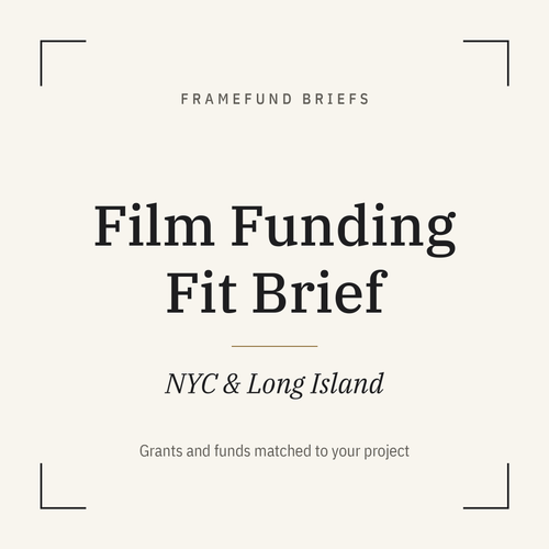 FrameFund Briefs film funding fit brief
